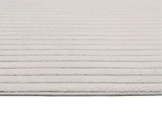 Cortina Grey Striped Washable Faux Fur Rug