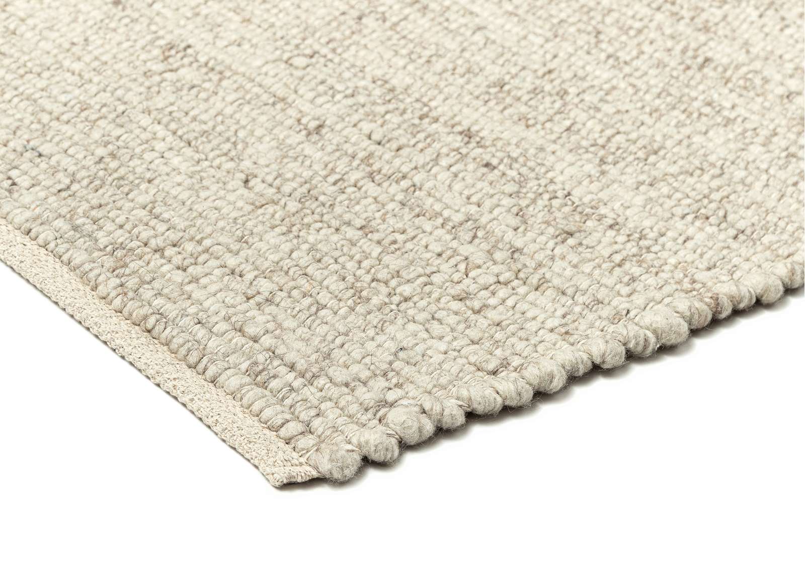 Loopsie Denver Cream Neutral Marbled Wool Rug Corner