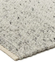 Loopsie Glendale Grey Charcoal Marbled Wool Rug Corner