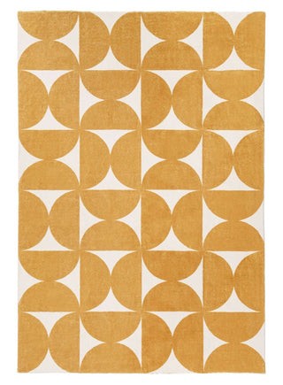 Loopsie RUGS 180cm x 120cm Almere Gold and Ivory Geometric Washable Rug