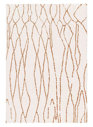 Loopsie RUGS 180cm x 120cm Etasha Ivory and Gold Lined Washable Rug