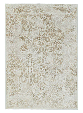 Loopsie RUGS 180cm x 120cm Jaya Cream and Beige Floral Washable Rug