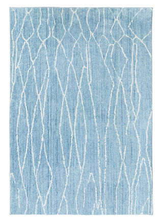 Loopsie RUGS 180cm x 120cm Jevonn Blue and Ivory Lined Washable Rug