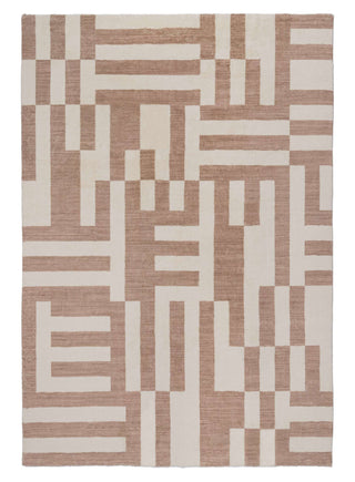 Loopsie RUGS 180cm x 120cm Kijo Beige and Cream Geometric Lines Washable Rug