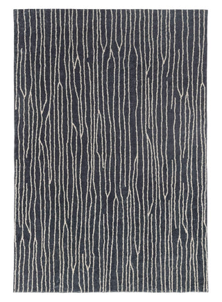 Loopsie RUGS 180cm x 120cm Malha Black and Ivory Stripe Washable Rug