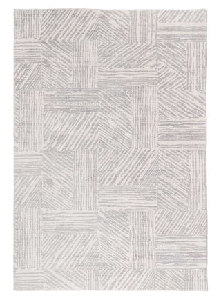 Loopsie RUGS 180cm x 120cm Obu Grey and Cream Geometric Washable Rug