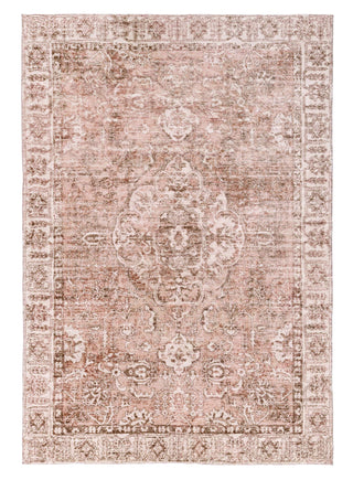 Loopsie RUGS 180cm x 120cm Rosa Pink Floral Medallion Washable Rug