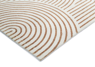 Loopsie RUGS Abel Brown and Cream Geometric Washable Rug