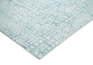 Loopsie RUGS Asni Blue and Ivory Tribal Washable Rug