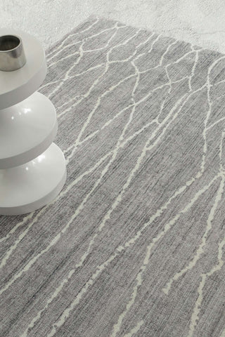 Loopsie RUGS Chaker Grey and Ivory Lined Washable Rug