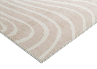 Loopsie RUGS Glis Ivory and Beige Lines Washable Rug