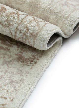 Loopsie RUGS Jaya Cream and Beige Floral Washable Rug