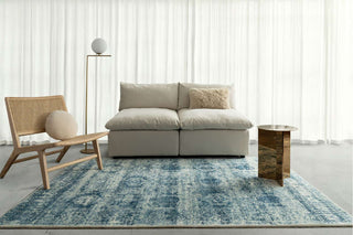 Loopsie RUGS Koni Blue Tribal Washable Rug