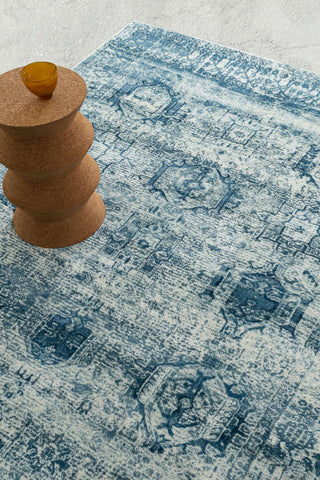 Loopsie RUGS Koni Blue Tribal Washable Rug