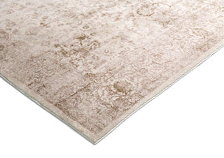 Loopsie RUGS Mabay Beige Floral Medallion Washable Rug