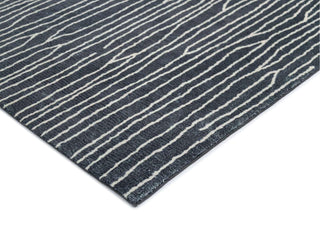 Loopsie RUGS Malha Black and Ivory Stripe Washable Rug