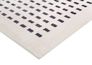 Loopsie RUGS Taber Cream and Black Rectangles Washable Rug