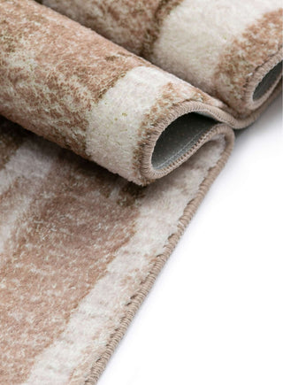 Loopsie RUGS Vinki Beige and Cream Stiped Washable Rug