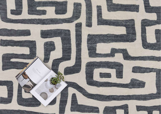 Loopsie RUGS Walvis Cream and Grey Aztec Washable Rug