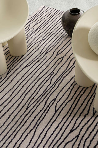 Loopsie RUGS Wana Beige and Black Stripe Washable Rug