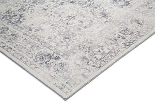 Loopsie RUGS Yeni Grey and Beige Floral Washable Rug