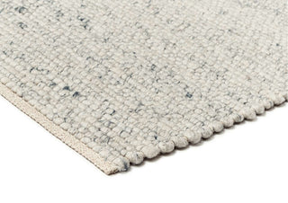 Loopsie Mackenzie Ivory Blue Marbled Wool Rug Corner