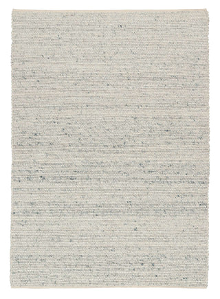 Mackenzie Ivory Blue Marbled Wool Rug by Loopsie