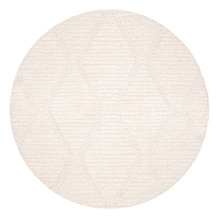 Monetta Ivory Diamond Round Rug