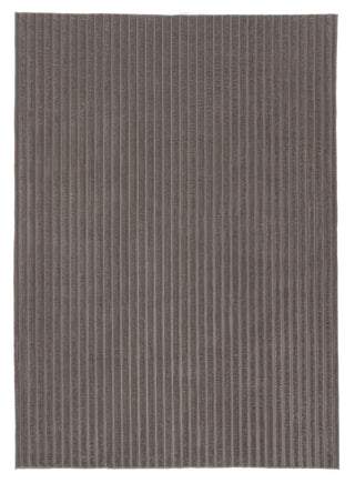 Loopsie Niseko Charcoal Striped Washable Rug