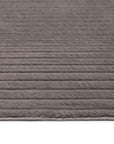 Loopsie Niseko Charcoal Striped Washable Rug Close Up