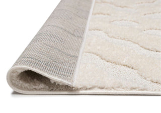 Loopsie Noem Ivory Abstract Rug Front And Back