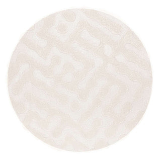 Noem Ivory Abstract Round Rug