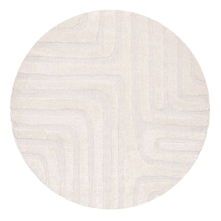 Noto Ivory Striped Round Rug