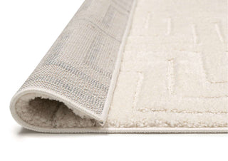 Loopsie Ravina Ivory Geometric Rug Front And Back