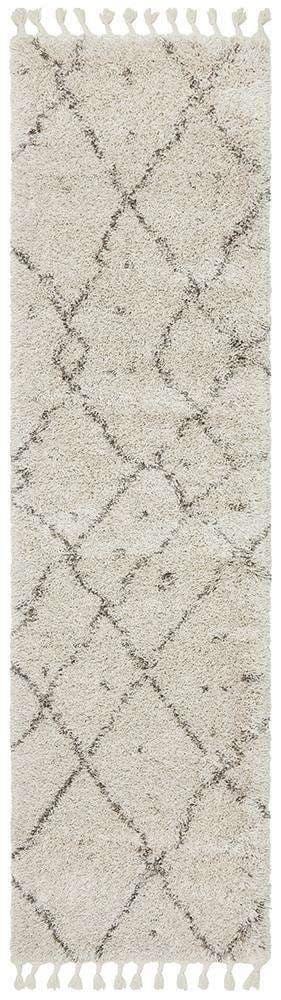 Rug Culture RUGS 200x80cm Nahla Natural Fringed Tribal Runner (Discontinued)