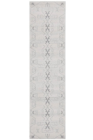 RUG CULTURE RUGS 300X80CM Cala Grey Geometric Rug