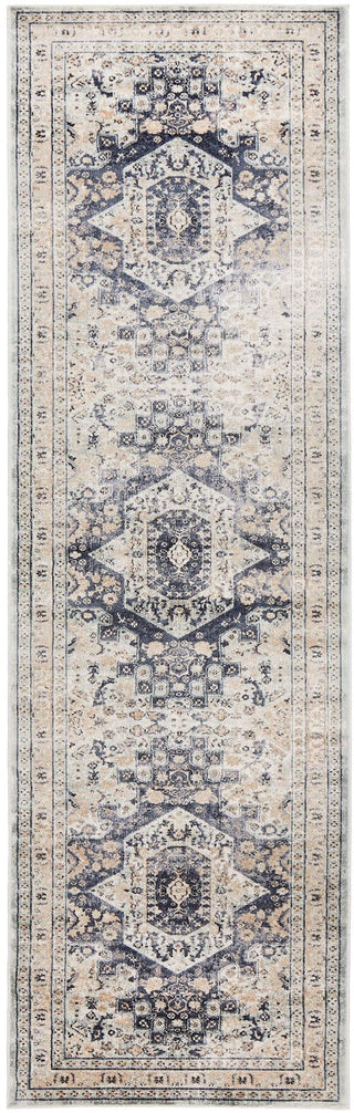 Rug Culture RUGS 300X80cm Delphine Blue Traditional Runner Rug