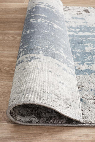 Rug Culture RUGS 300X80CM Roxana Blue Grey Contemporary Runner