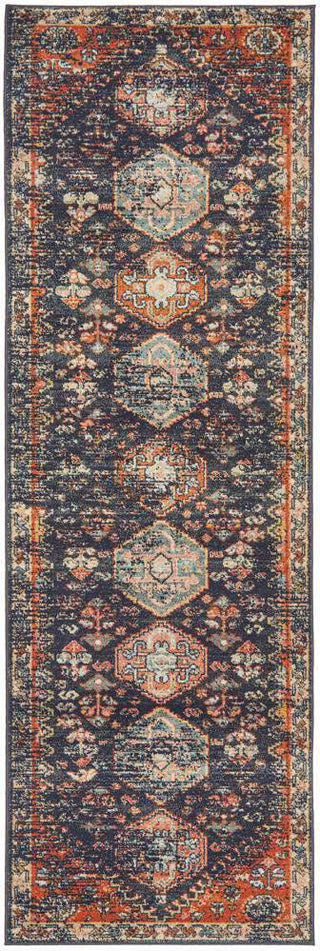 Rug Culture RUGS 300X80CM Talora Navy Tribal Rug