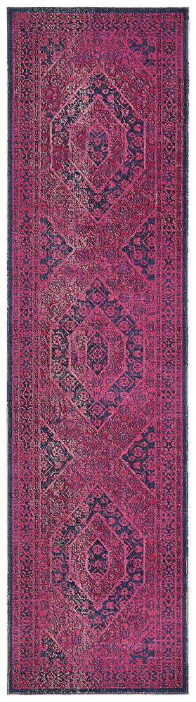 Rug Culture RUGS 300X80cm Whisper Stonewashed Magenta Rug (Discontinued)