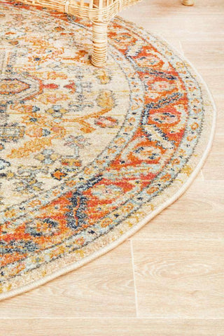 Rug Culture RUGS Alara Rust Transitional Round Rug