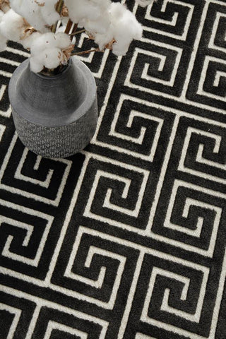 RUG CULTURE RUGS Alice Black Geometric Rug