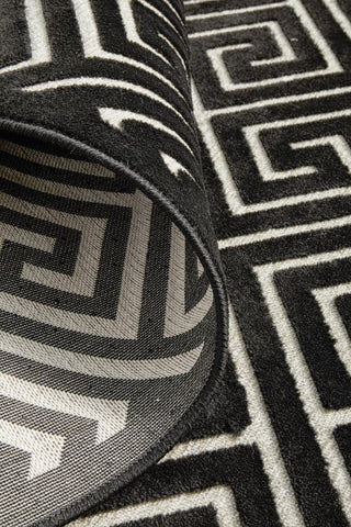 RUG CULTURE RUGS Alice Black Geometric Rug