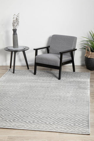 RUG CULTURE RUGS Alice Geometric Silver Rug