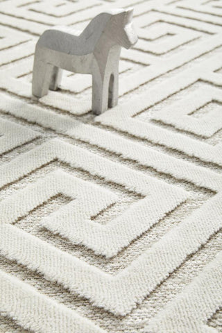 RUG CULTURE RUGS Alice Natural White Geometric Runner Rug