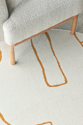 RUG CULTURE RUGS Amy Gold Modern Round Rug