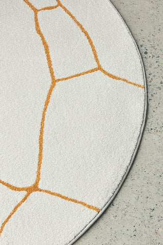 RUG CULTURE RUGS Amy Gold Modern Round Rug