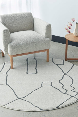 RUG CULTURE RUGS Amy Grey Modern Round Rug