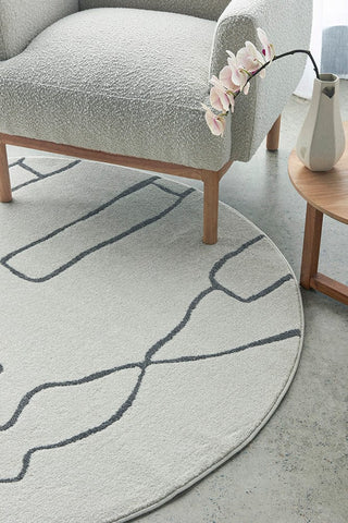 RUG CULTURE RUGS Amy Grey Modern Round Rug