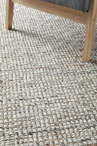 RUG CULTURE RUGS Arabella Grey Wool & Jute Runner